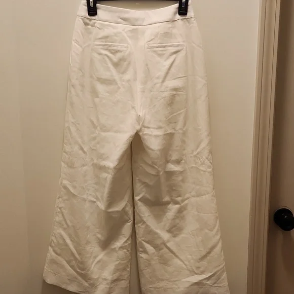 Elie Tahari White Linen Trousers Size 2 - Picture 5 of 5